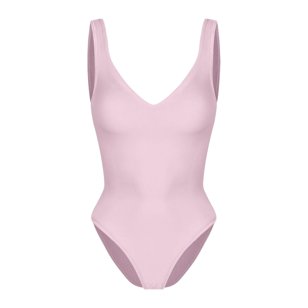 Sola Hugging Plunging Shapewear Bodysuit, Medium