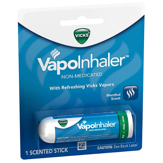 Vicks VapoInhaler Non-Medicated with Refreshing Vicks Vapors Menthol Scent, 1 Scented Stick