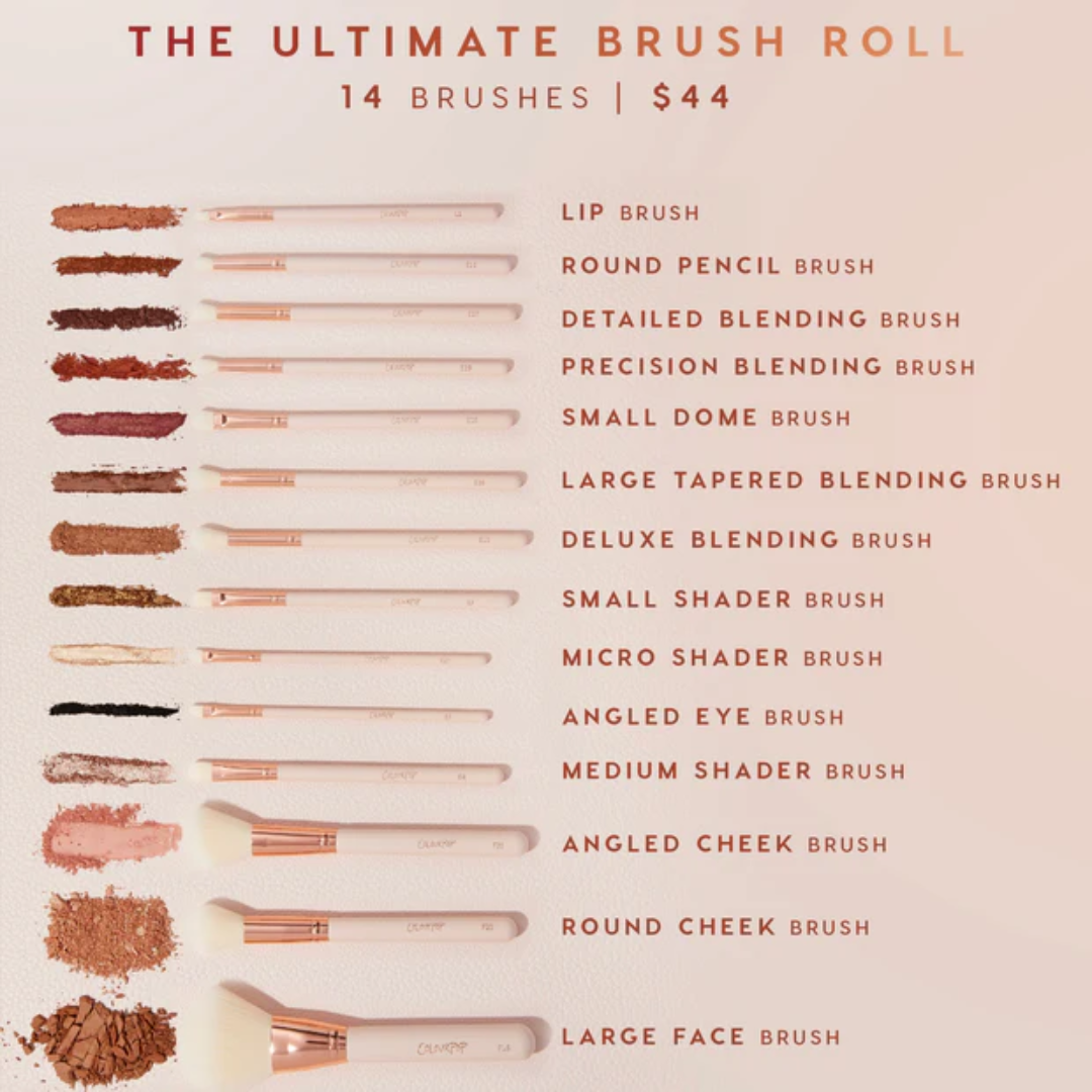 Colourpop Ultimate Brush Roll Face and Eye Brush Set