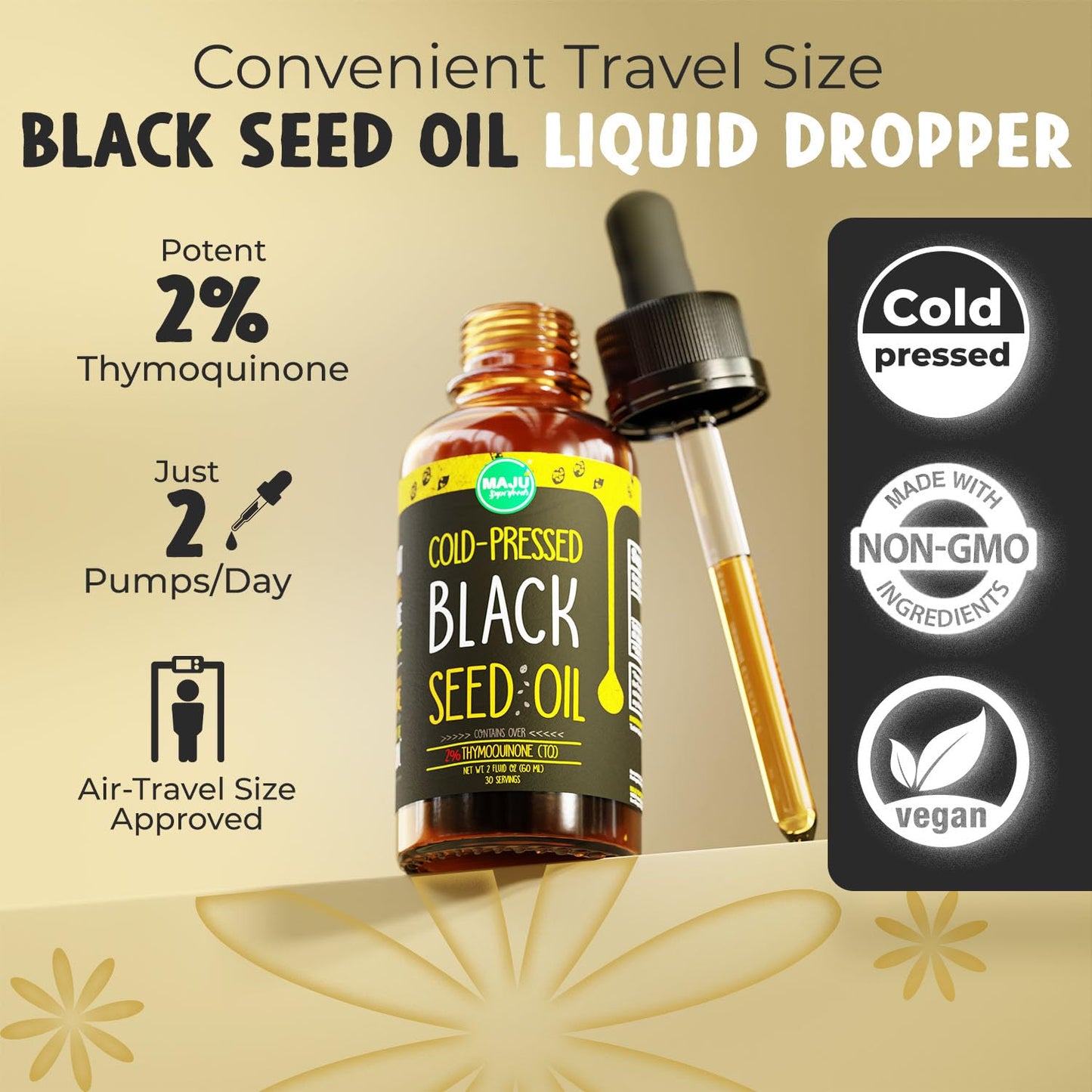 Maju Cold-Pressed Black Seed Oil 1.5% Thymoquinone