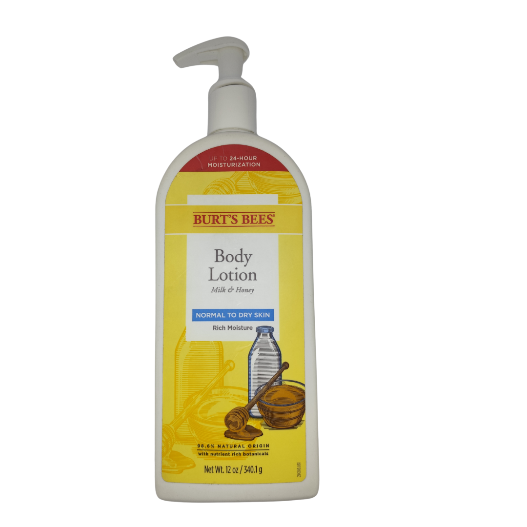 Burt's Bees Body Lotion with Milk & Honey for Normal to Dry Skin, 340.1 g / 12 oz.