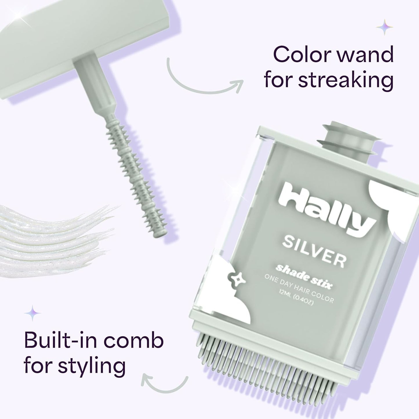 Hally Hair Temporary Hair Color Shade Stix, 12 ml / 0.4 oz.