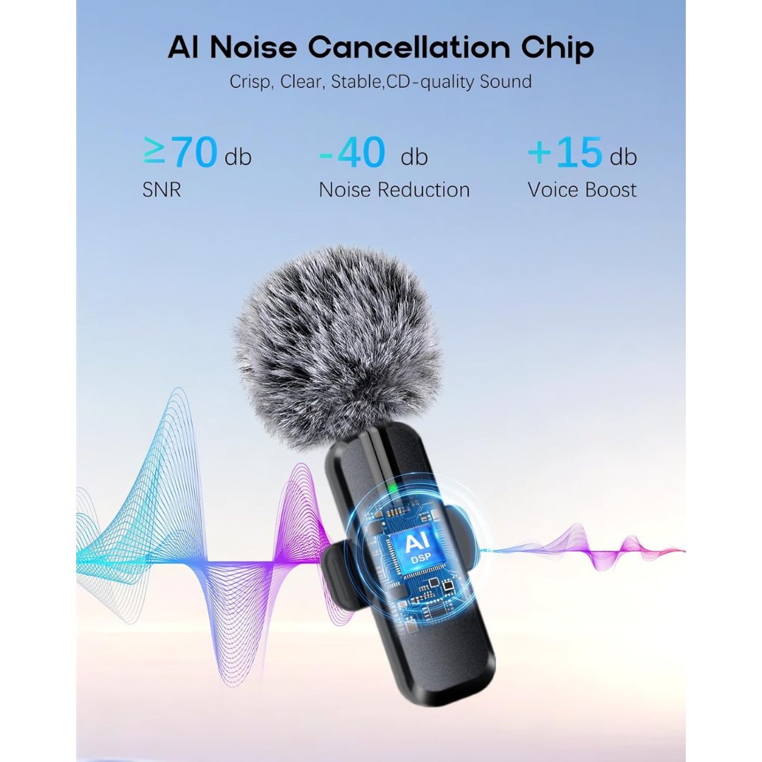 ZOPPLM Wireless Mini Microphone for iPhone