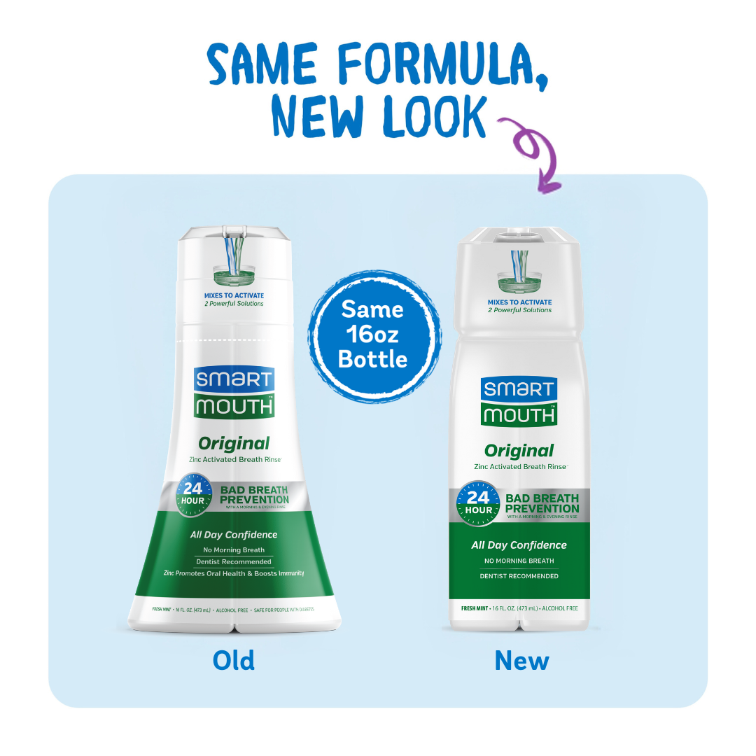 Smart Mouth Mouthwash, 24 HR Bad Breath Prevention, Fresh Mint (16 oz / 473 ml)