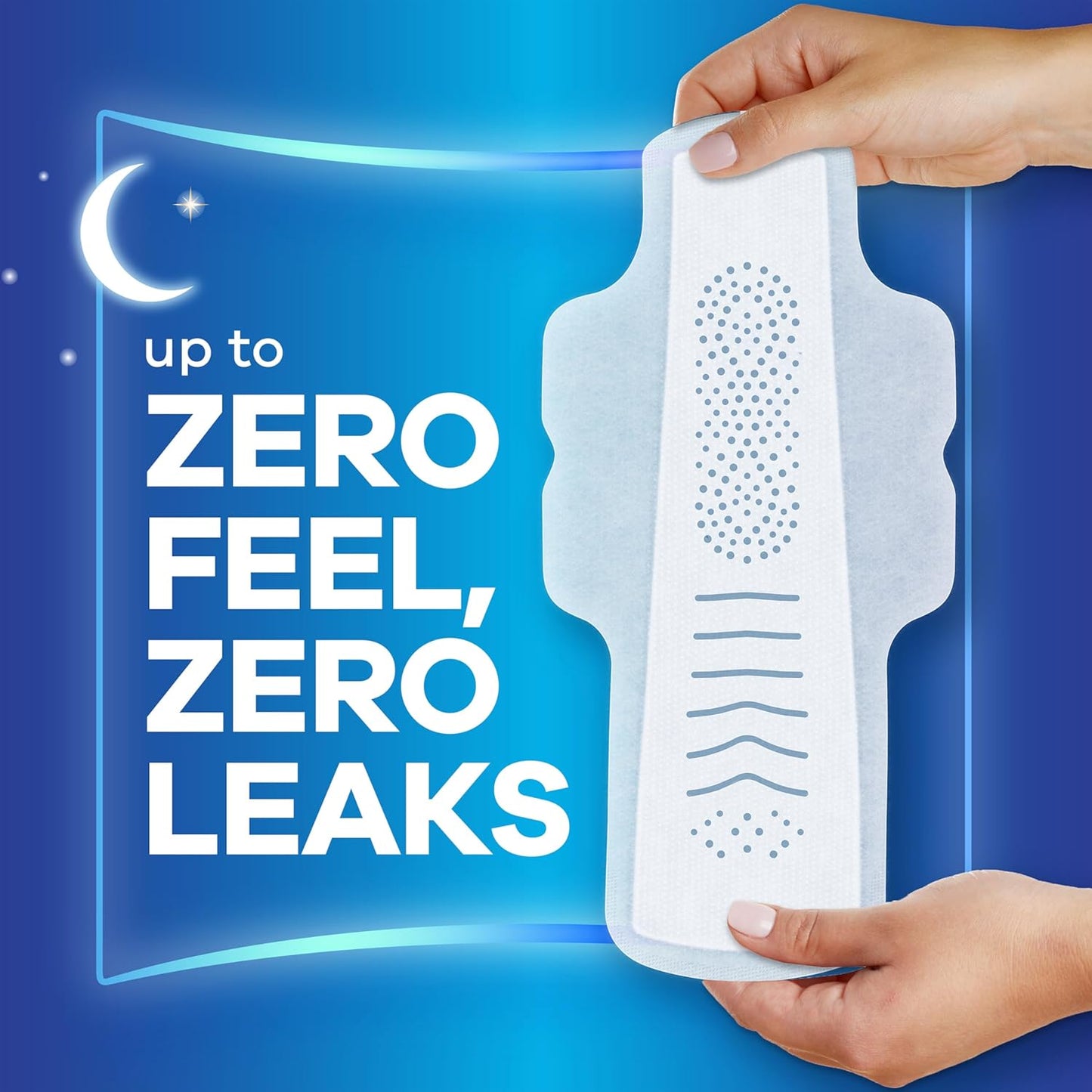 Always Infinity Flexfoam Pads With Wings, Size 5, Extra Heavy Overnight Absorbency, Unscented, 22 Pads