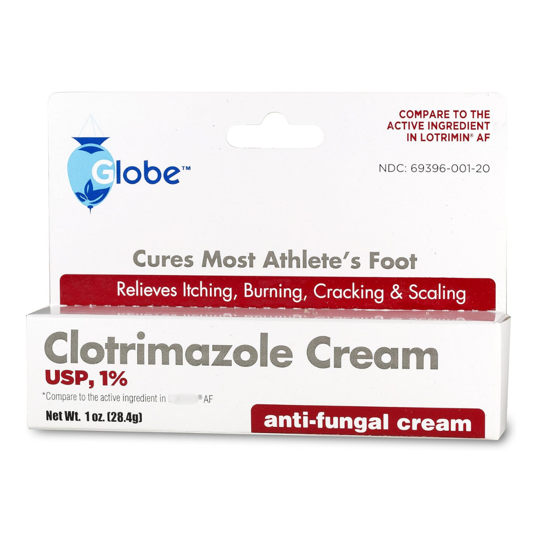 Globe Clotrimazole USP 1% Anti-Fungal Cream, 28.4 g / 1 oz.