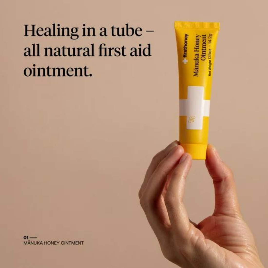 First Honey Manuka Ointment, Medical Grade Liquid Wound Antiseptic Dressing 0.5 Oz