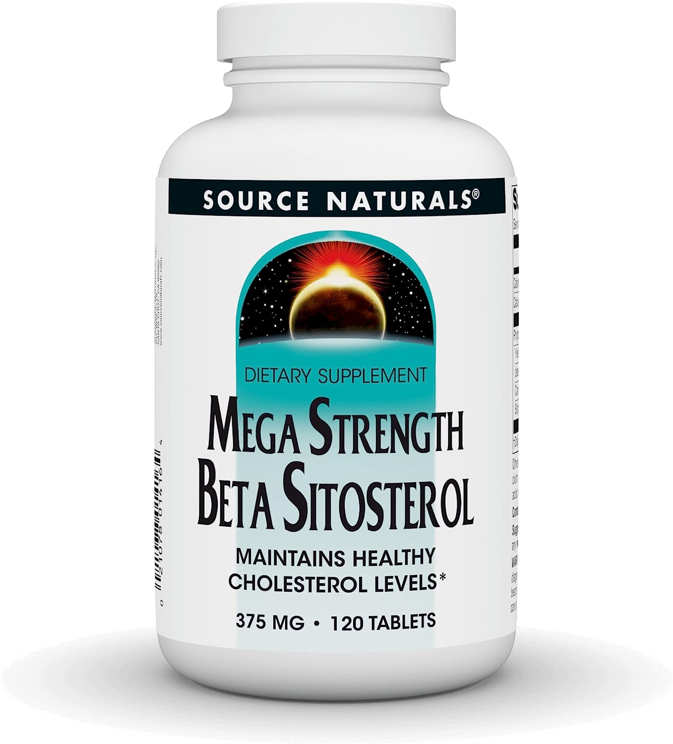 Source Naturals Mega Strength Beta Sitosterol Dietary Supplement 375mg 120 Tablets