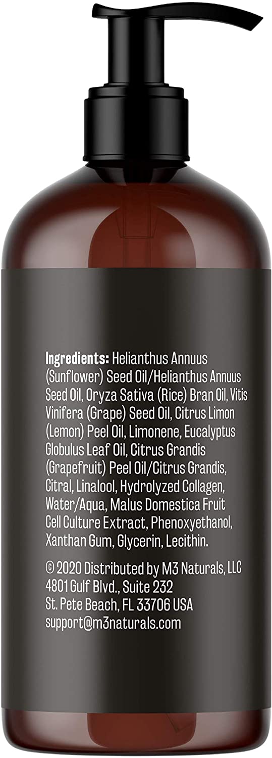 M3 Naturals Anti Cellulite Massage Oil Infused with Collagen 8 fl oz