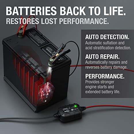 Genius 2 2-A m p Fully-Automatic 6V & 12V Battery Smart Charger & Battery Maintainer