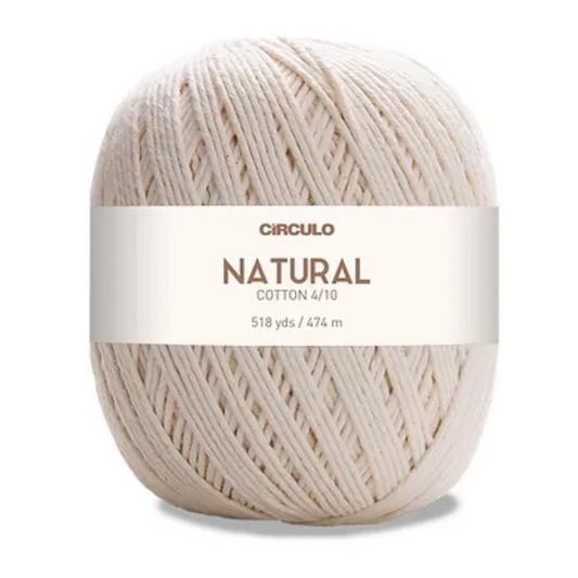 Circulo Yarns NATURAL COTTON 100% Brazilian Virgin Cotton 4/10 Natural 518 yds / 474  m