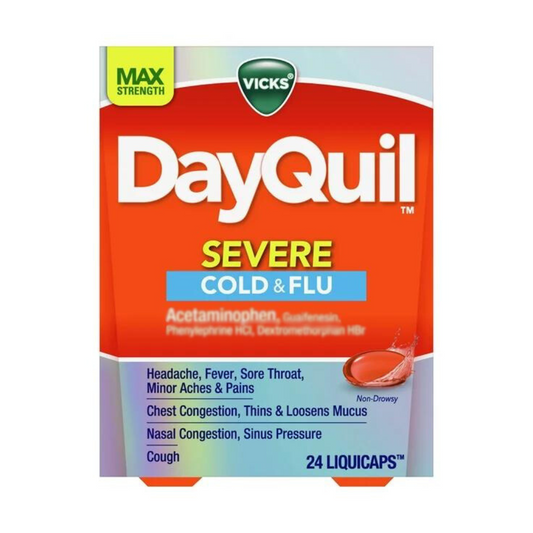 Vicks DayQuil Severe Nasal Congestion & Sinus Pressure 24 LiquiCaps