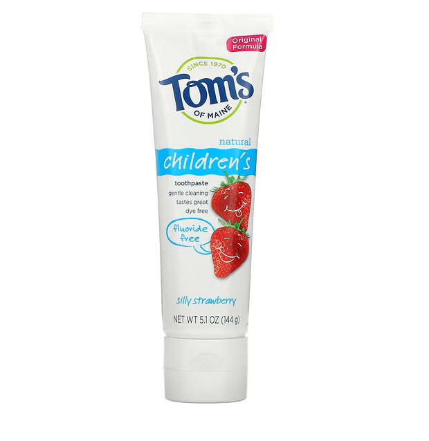 Tom's of Maine Anticavity Fluoride Free Children's Toothpaste Silly Strawberry 5.1 oz / 144g