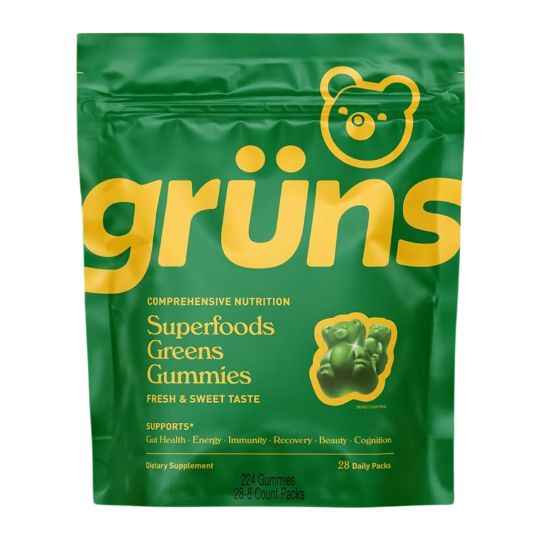 Gruns Superfoods Greens Gummies Fresh & Sweet Taste, 224 Count
