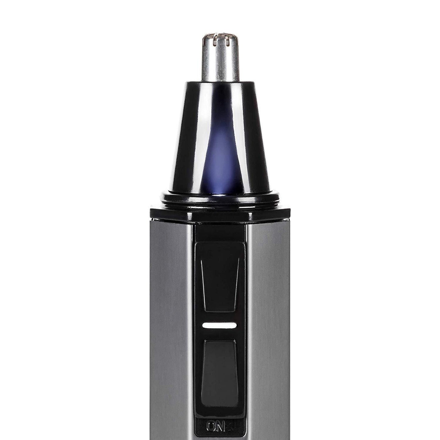 ToiletTree Professional Water Resistant Heavy Duty Steel Nose Trimmer with LED Light (Silver)