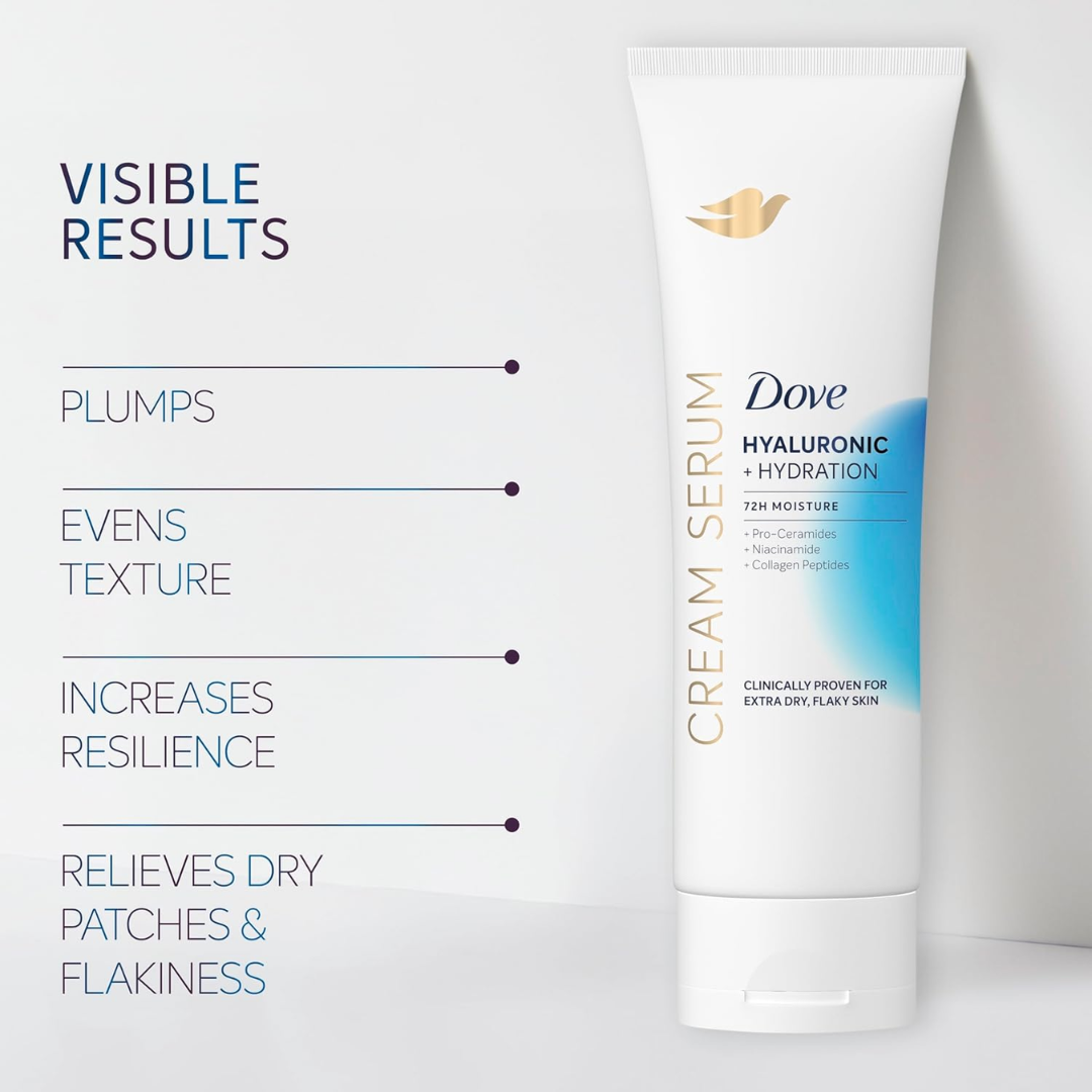 Dove Body Cream Serum Hyaluronic + Hydration, 8 oz