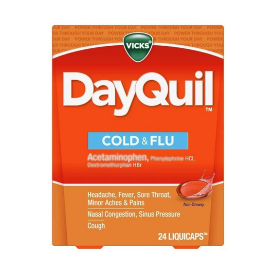 Vicks DayQuil For Nasal Congestion, Sinus Pressure 24 LiquiCaps