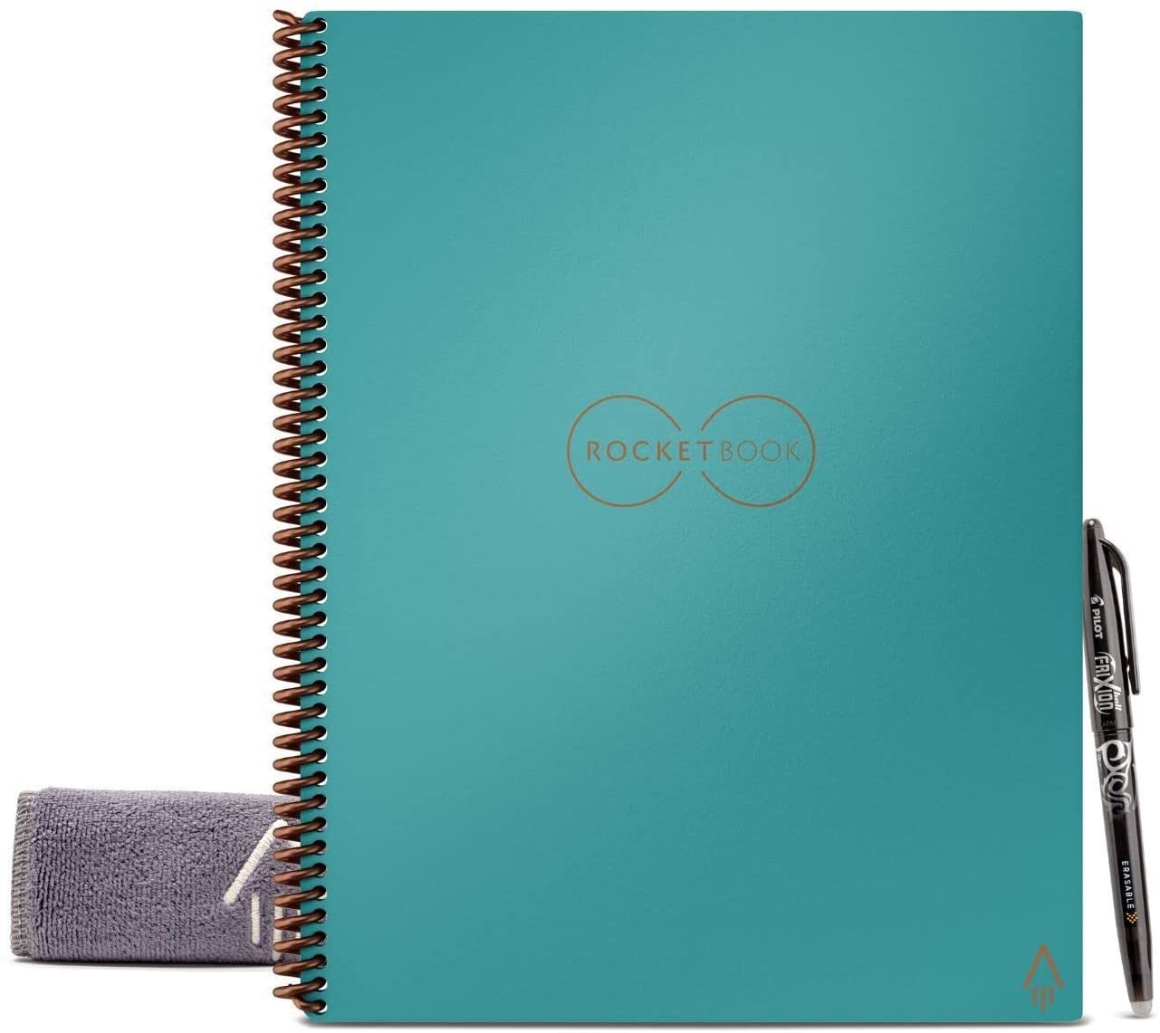 Rocketbook Smart Reusable Dot-Grid Eco-Friendly Notebook (8.5" x 11") TEAL