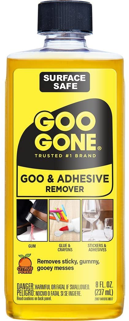 Goo Gone Adhesive Remover, Removes Stickers, Residue Tape, Chewing Gum, Grease & Tar, 237 ml