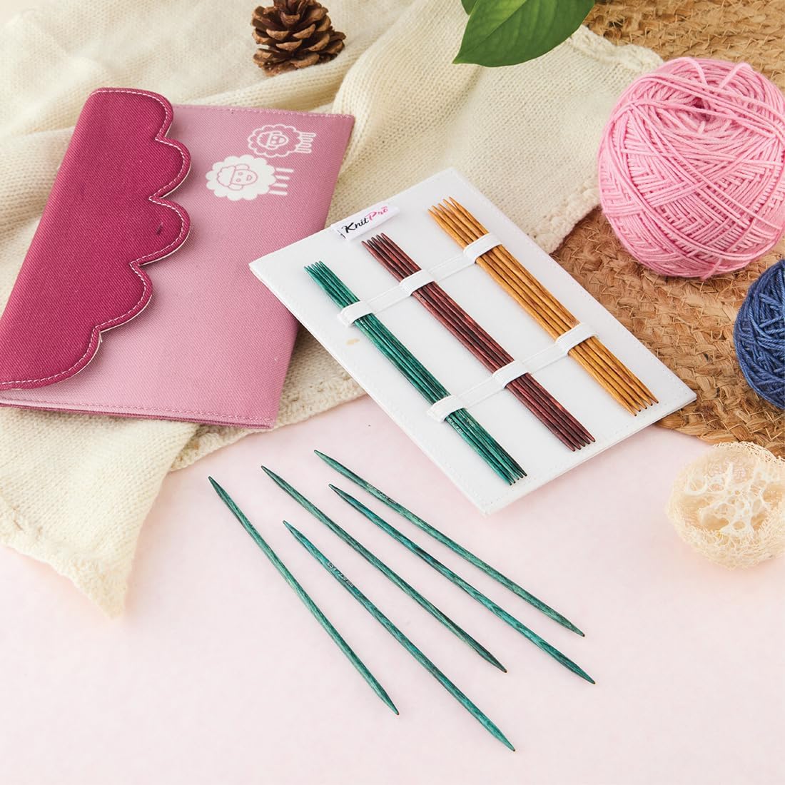 KnitPro Dreamz Starter Double Pointed Needle Set, 15 cm - (200641)