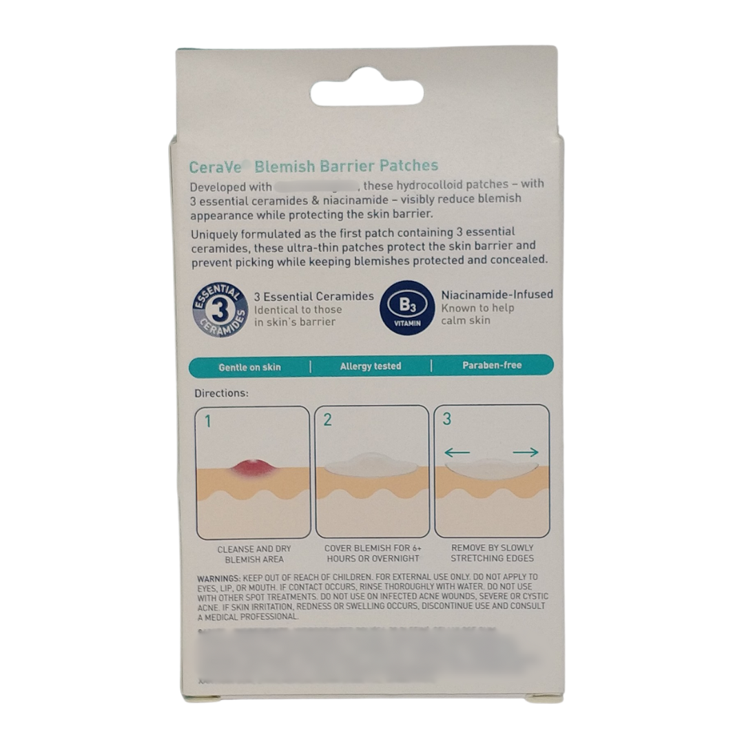 CeraVe Blemish Barrier Hydrocolloid Invisible Patches, 22 Count (2 Sizes)