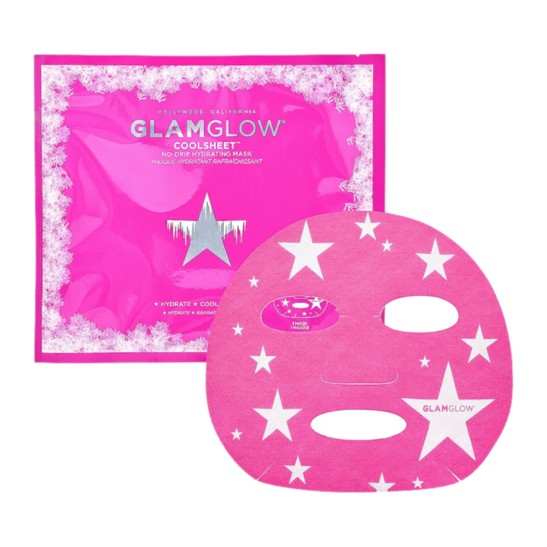 GlamGlow CoolSheet No-Drip Hydrating Mask. 1 Count