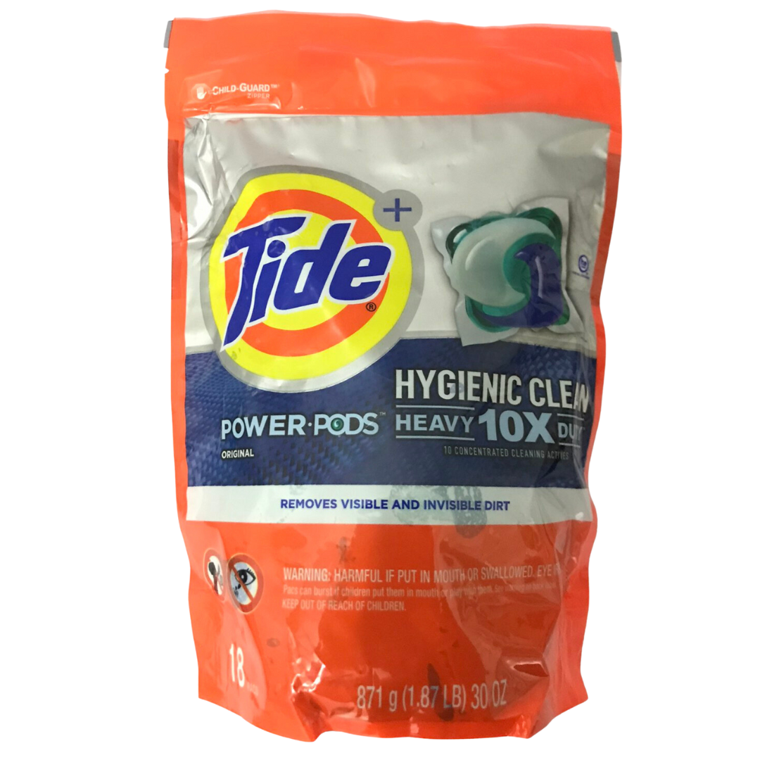 Tide Hygienic Clean Heavy 10x Duty Power Pods Original 18ct (30 oz)