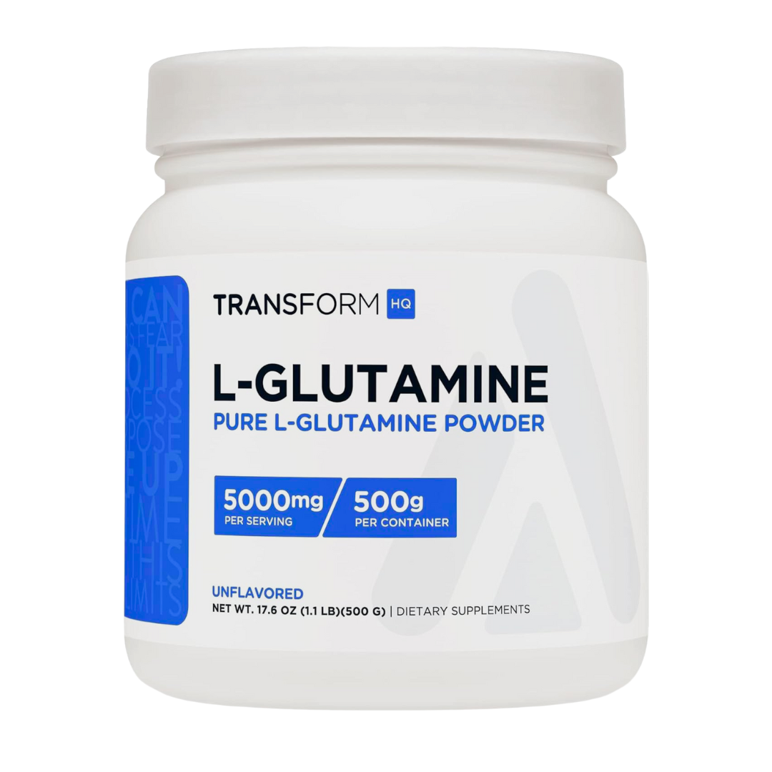 Transform HQ L-Glutamine Pure Powder 5000mg Unflavored Supplement 17.6oz / 500g