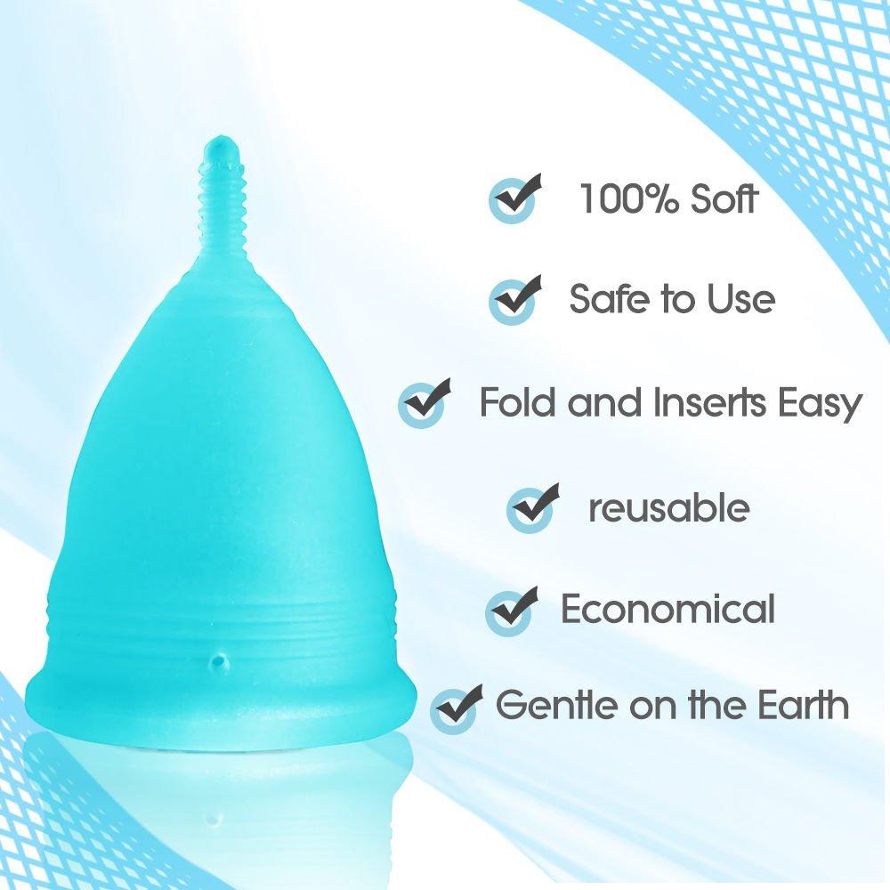 Blossom Blue Reusable Menstrual Cup - Small 1 Count