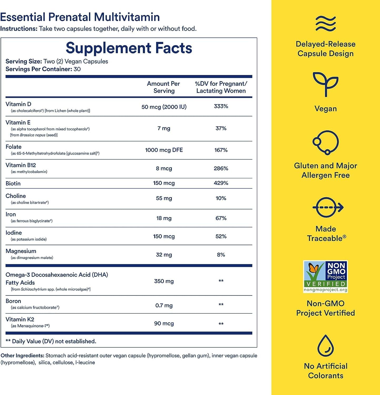Ritual Essential For Women Prenatal Multivitamin Supplement 60 Vegan Capsules
