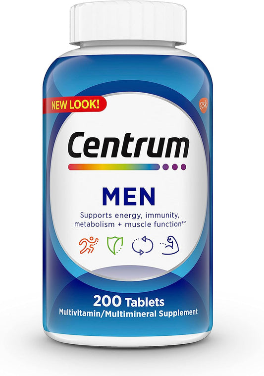 Centrum Men Multivitamin / Multimineral Supplement 200 Tablets