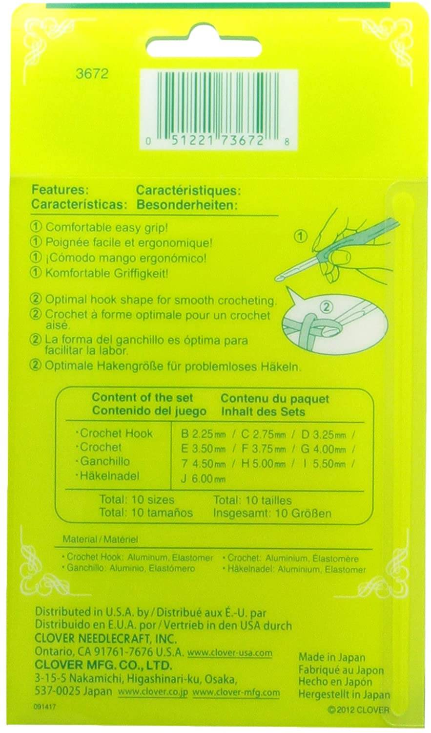 Clover Amour Crochet Hook Set, 10 Sizes