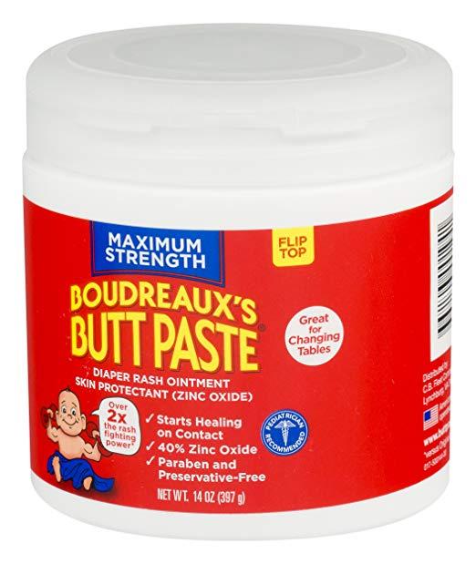 Boudreauxs Butt Paste Diaper Rash Ointment, Maximum Strength 14 oz. Jar