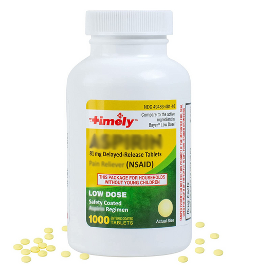 Timely 81mg Delayed-Release Tablets 1000 Count