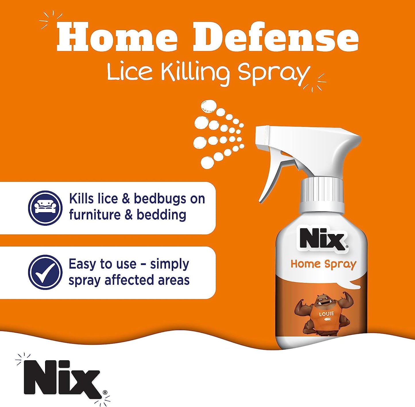 Nix Lice Removal Kit - Hair Solution (100ml) Lice Killing Spray (147.86ml)