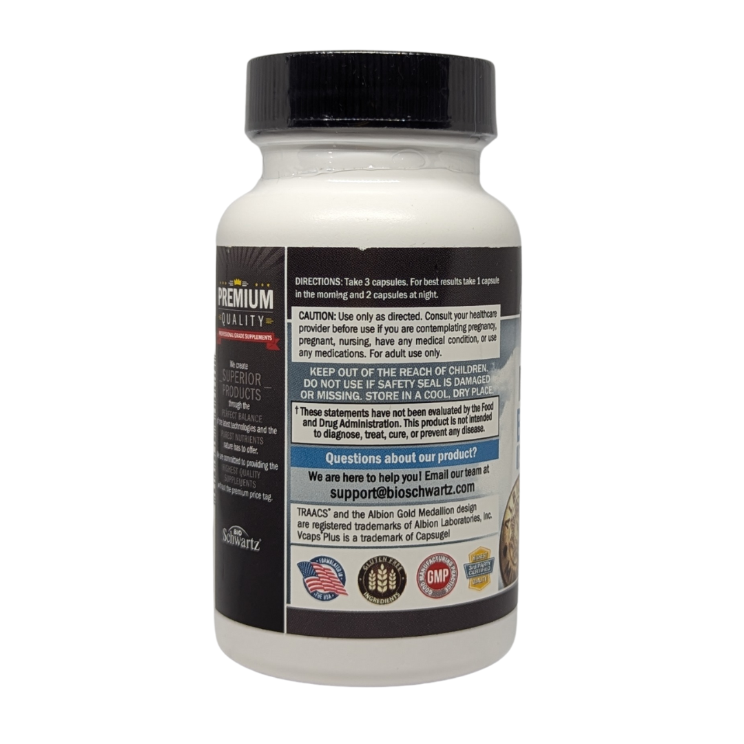 BIOSCHWARTZ Magnesium Bisglycinate Chelate Buffered, 90 Vegie Capsules