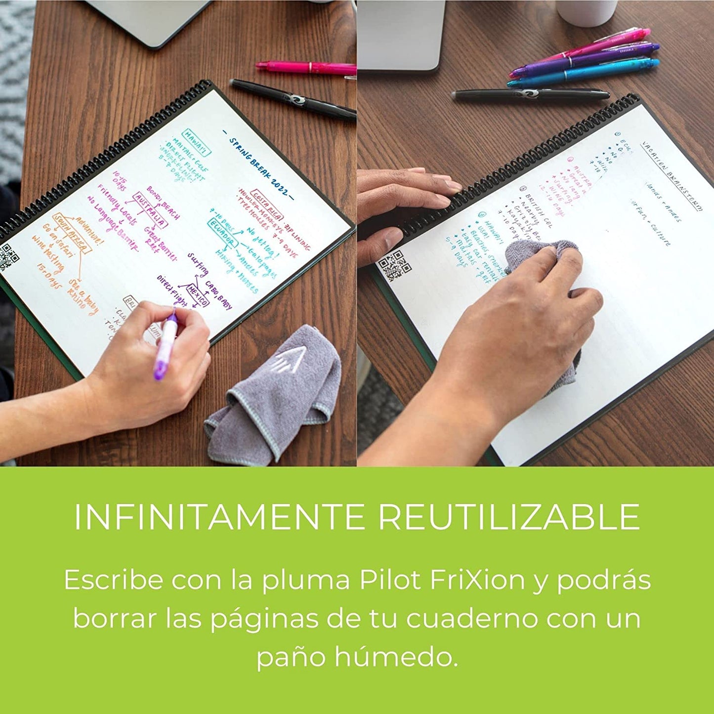 Rocketbook Smart Reusable Dot-Grid Eco-Friendly Notebook (8.5" x 11") TEAL