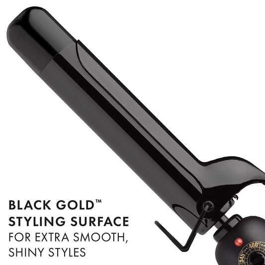Hot Tools Pro Artist Collection 1 1-4 Inch Salon Curling Iron Black Gold Styling Surface
