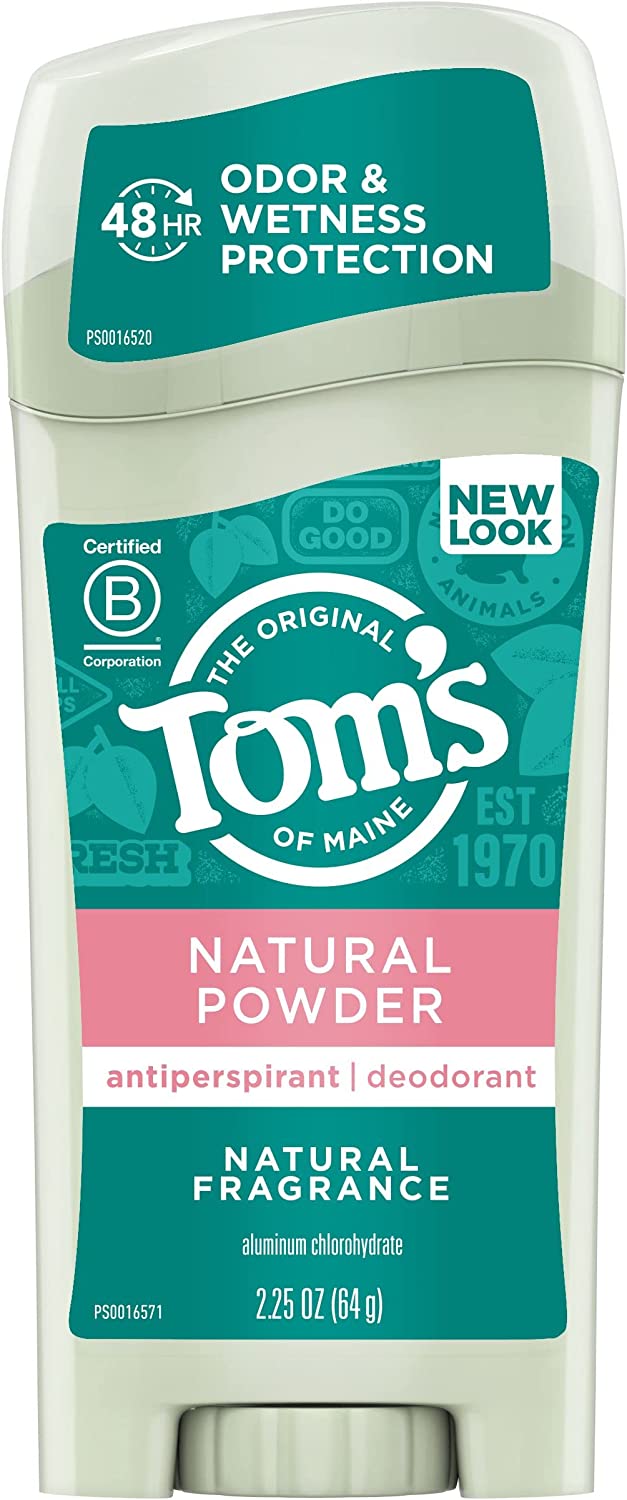 Tom's of Maine Natural Powder, Antiperspirant Deodorant For Women, 2.25 oz. / 64g PACKAGING MAY VARY