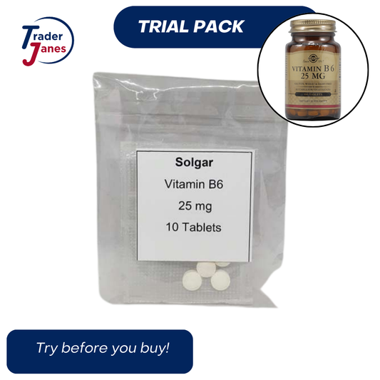 TRIAL PACK Solgar Vitamin B6, 25 mg, 10 Tablets