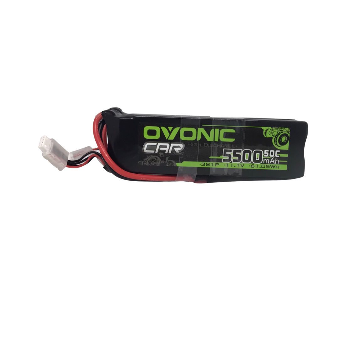Ovonic Car High Discharge 50C 5500 mah 11.1 V Lipo Battery Pack With T Plug 1 Count