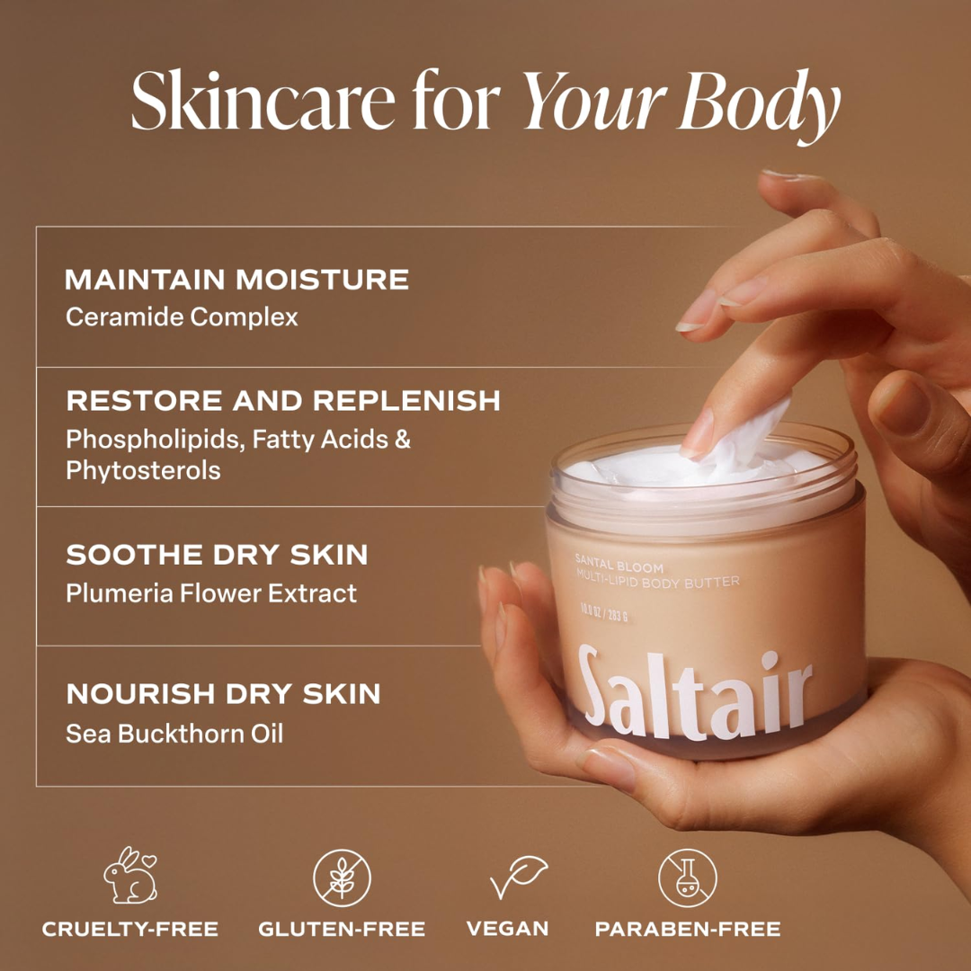 Saltair Santal Bloom Multi-Lipid Body Butter, 10 oz / 283 g