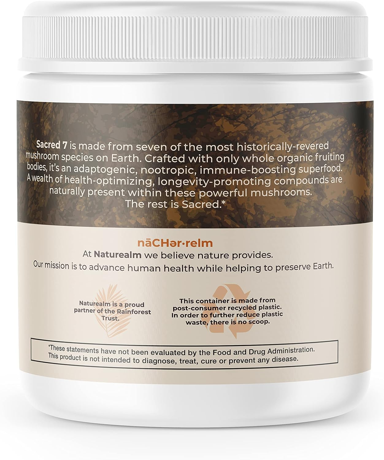 Naturealm Sacred 7 Mushroom Extract Powder 2 oz / 57g