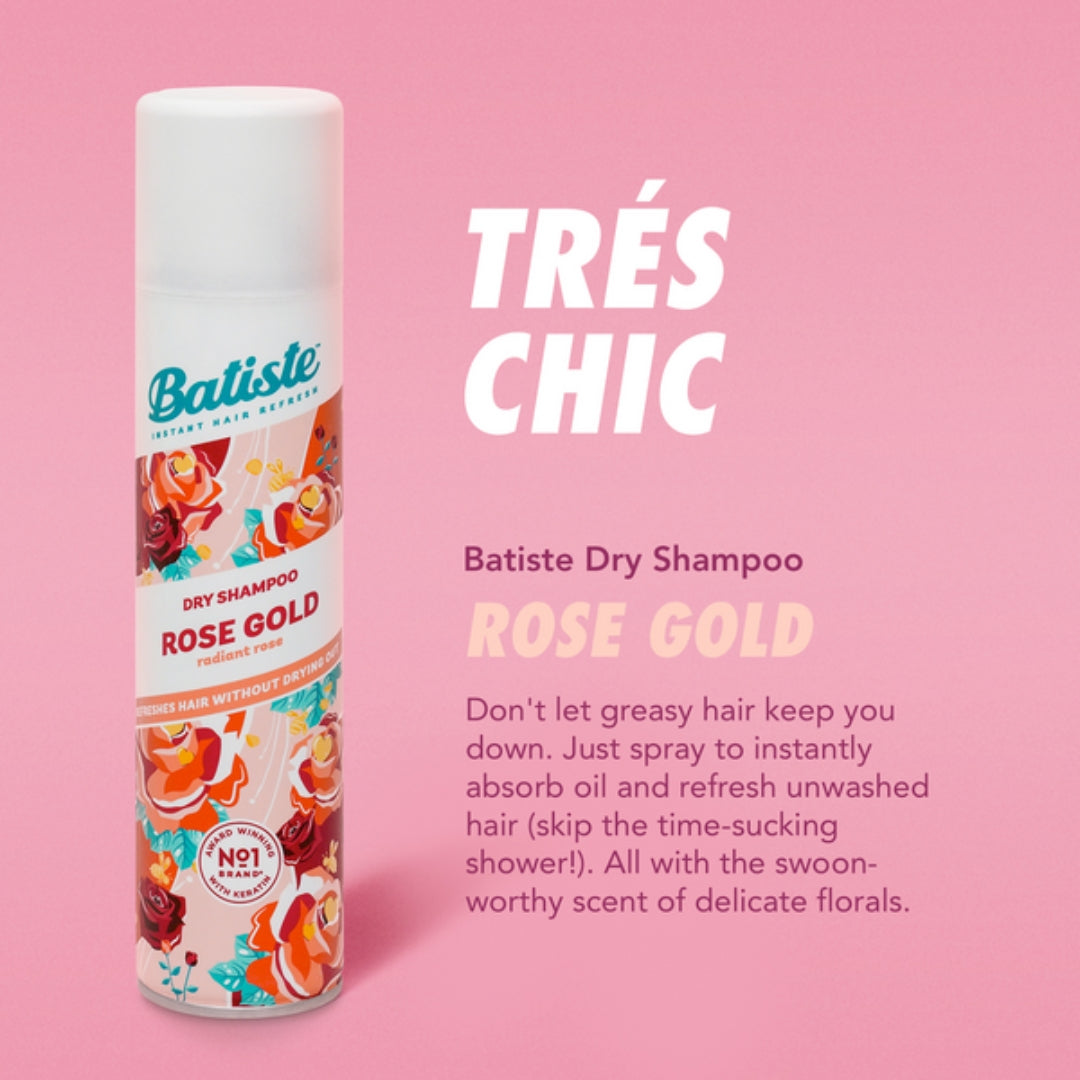 Batiste Dry Shampoo Rose Gold Radiant Rose, 200 ml / 120 g