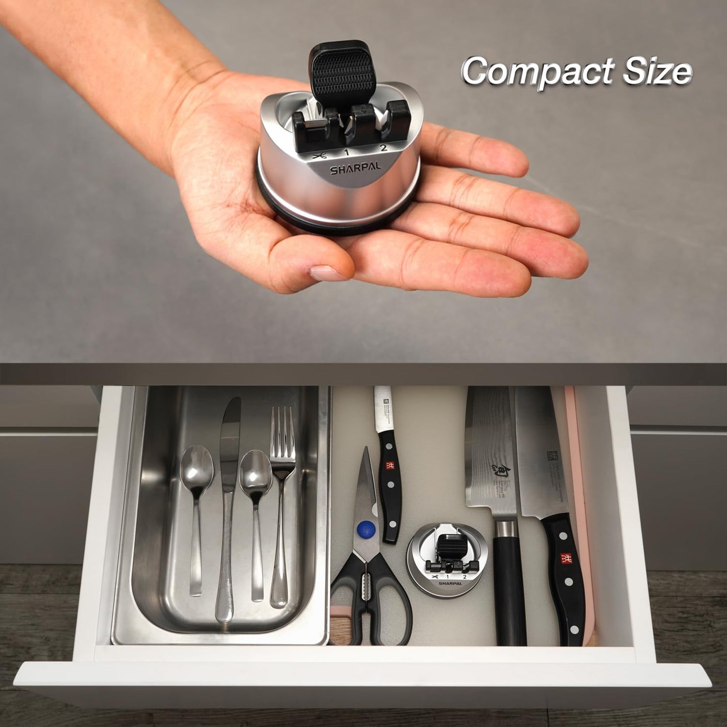 Sharpal Kitchen Knife and Scissors Sharpener, 1 Count