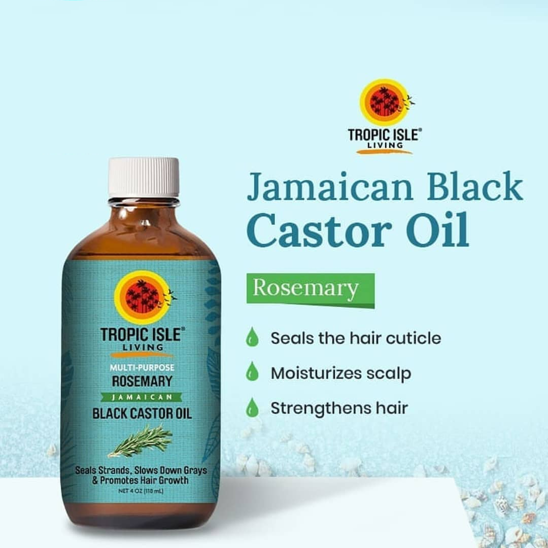 Tropic Isle Living Rosemary Jamaican Black Castor Oil, 4 oz / 118 ml