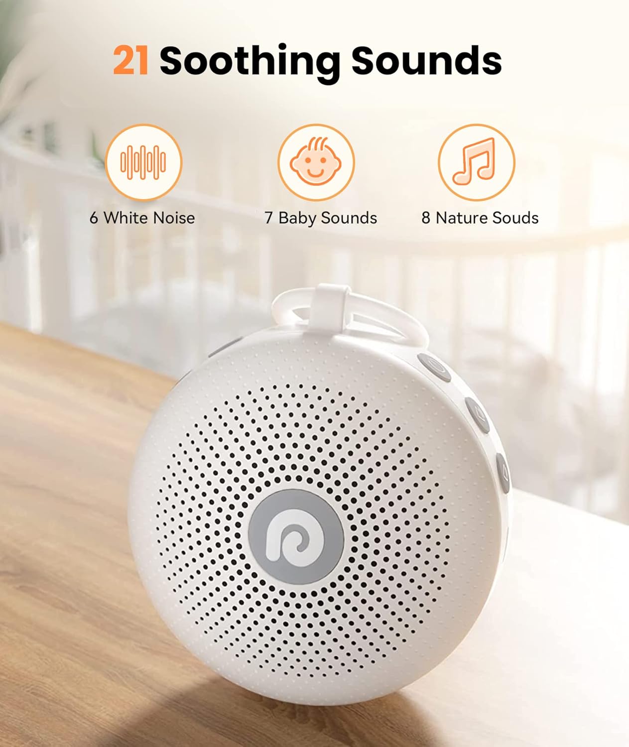 Dreamegg Portable Sound Machine (Classic White)