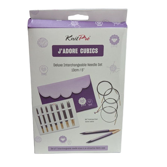 KnitPro Jadore Cubics Deluxe Interchangeable Needle Set, 13 cm - (19301)