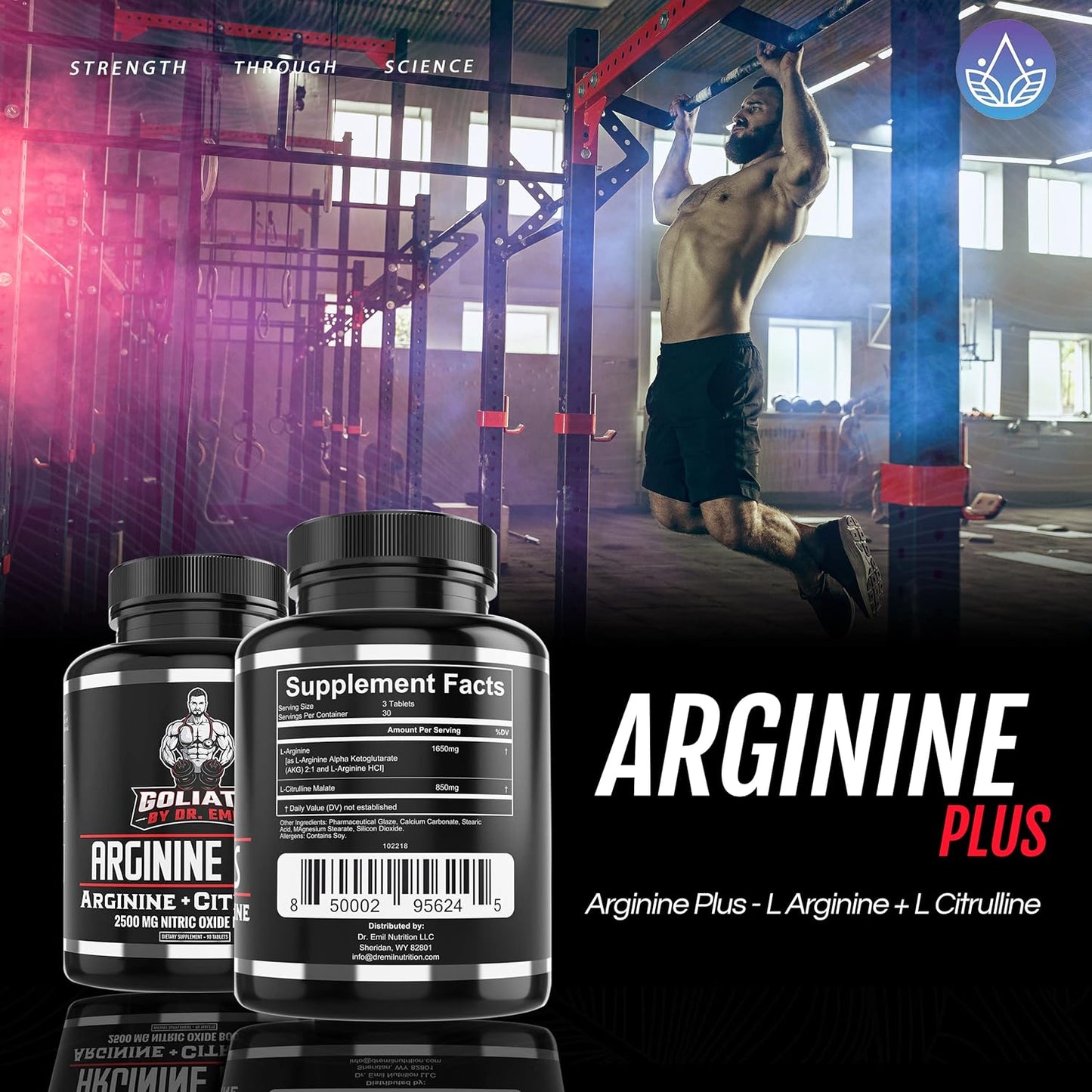 Dr. Emil Arginine Plus + Citrulline 2500mg Supplement 90 Tablets