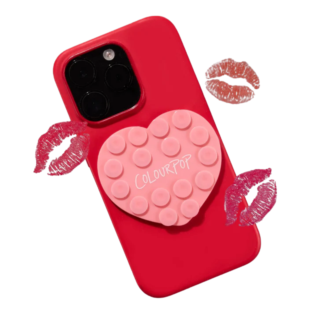 Colourpop Pink Heart-Shaped Silicone Phone Grippy, 1 Count